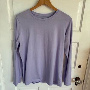 Lands' End Light Purple Crew Neck Shirt